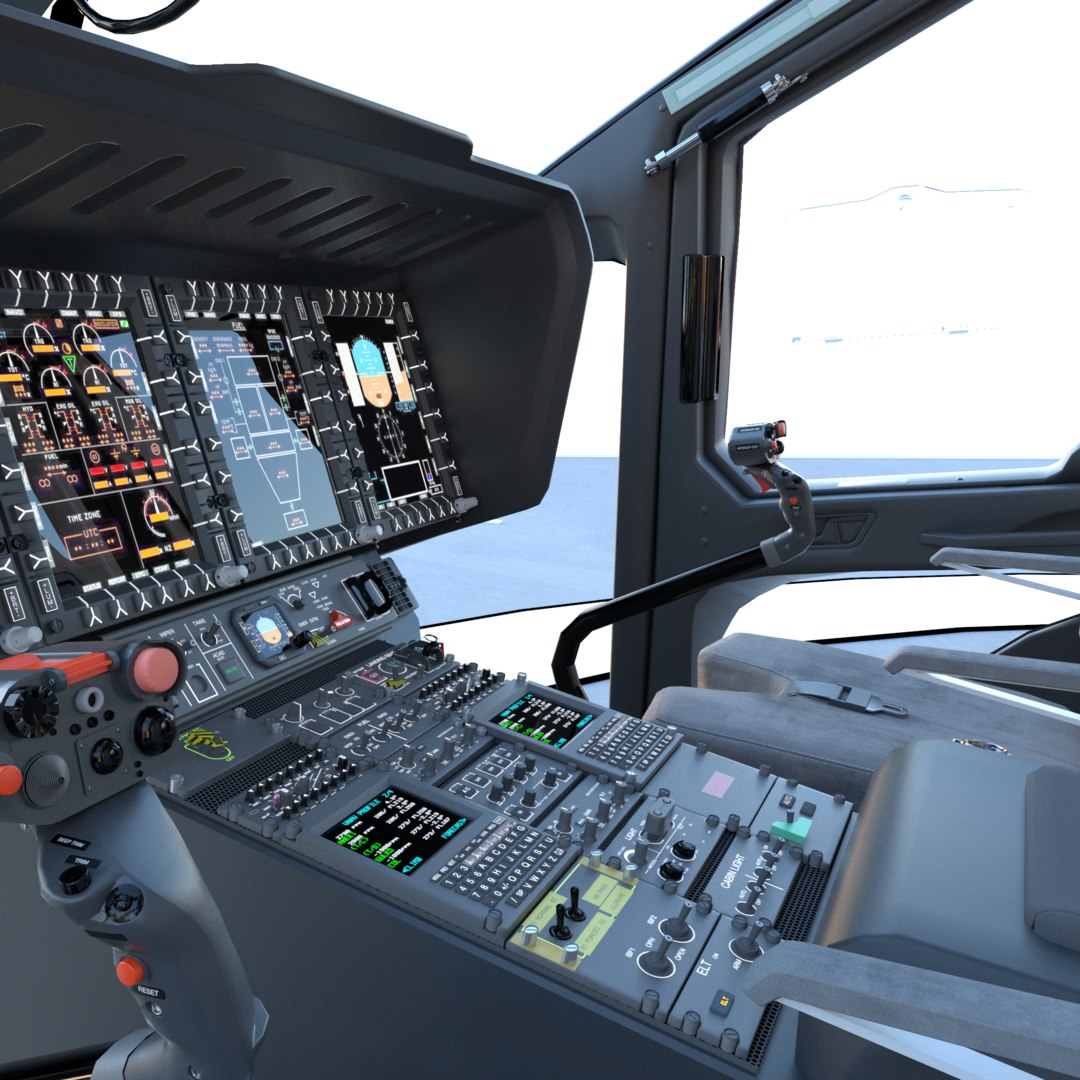 3D realistic airbus h160 interior - TurboSquid 1517979