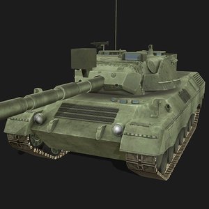 leopard battle tank 3D model