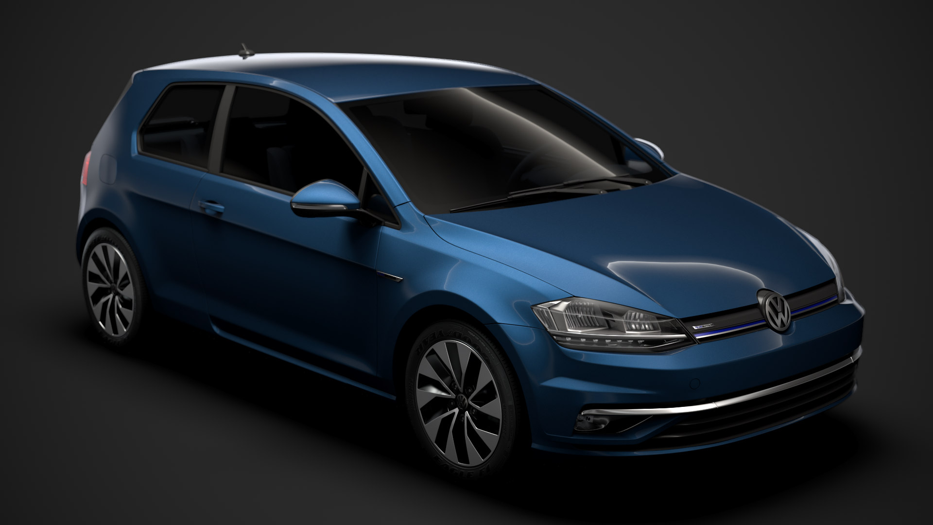 Golf tgi bluemotion 3door 3D model TurboSquid 1536727