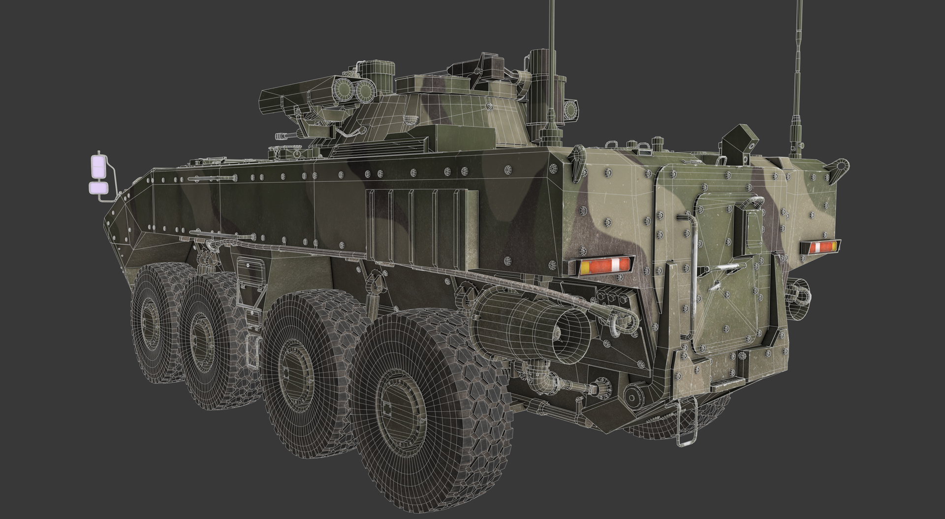 K17 Boomerang Berezok Russische Armee APC Game Ready Modell Woodland ...