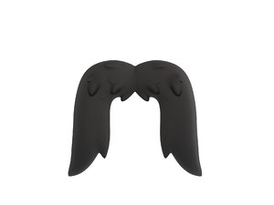 3D mustache hair model
