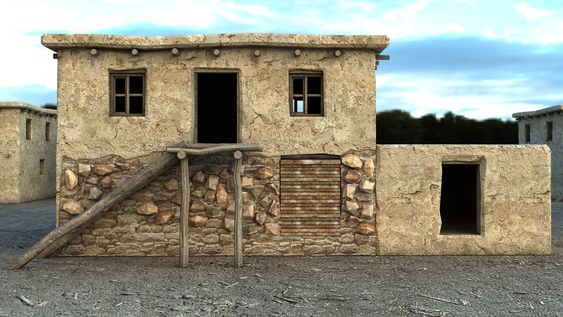 3d-model-mud-house-turbosquid-1537374