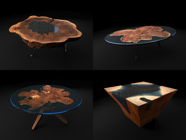 3D model resin table coffee