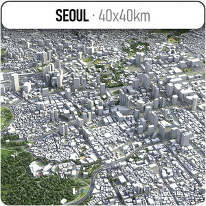 seoul korea urban 3D model