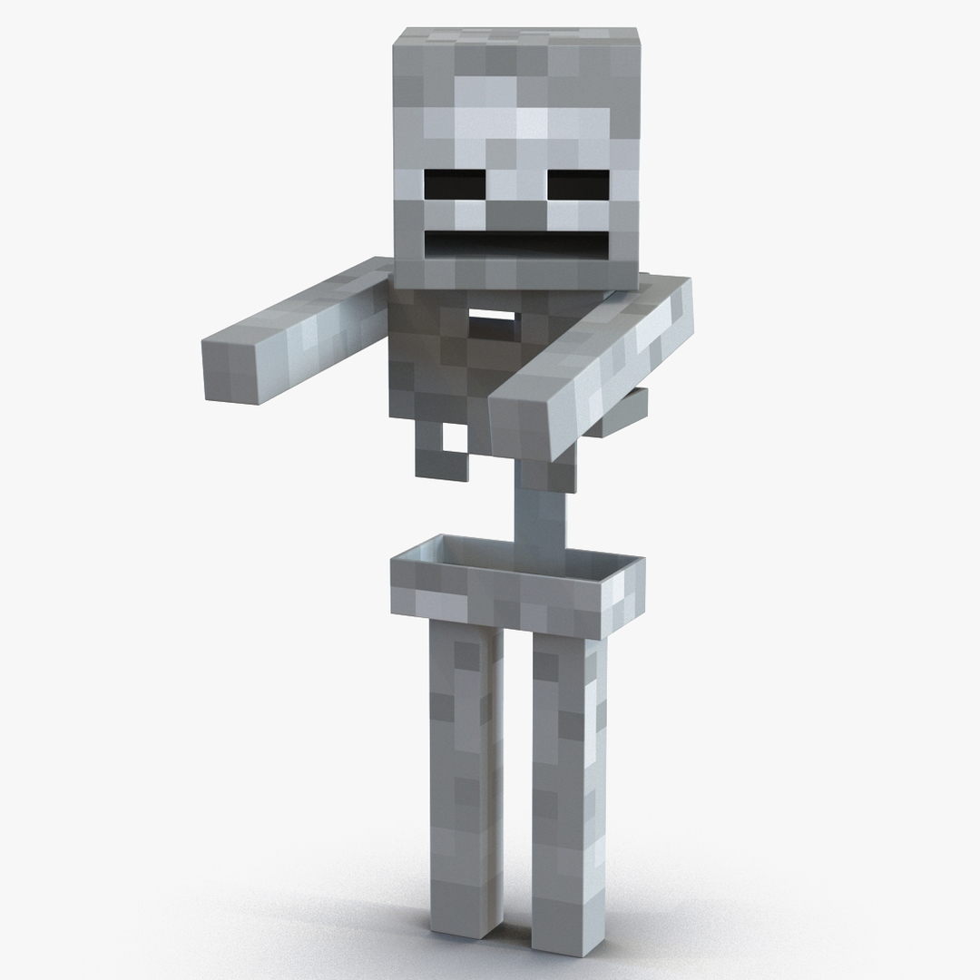 3D model minecraft skeleton rigged modo TurboSquid 1537617