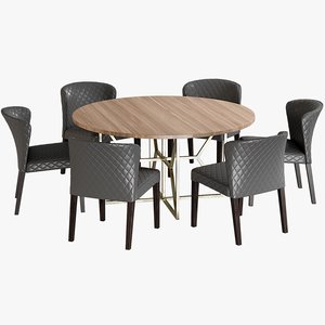3D realistic dining table hayes