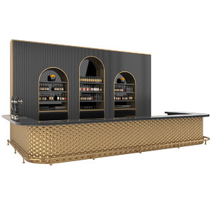 3D model restaurant bar gold