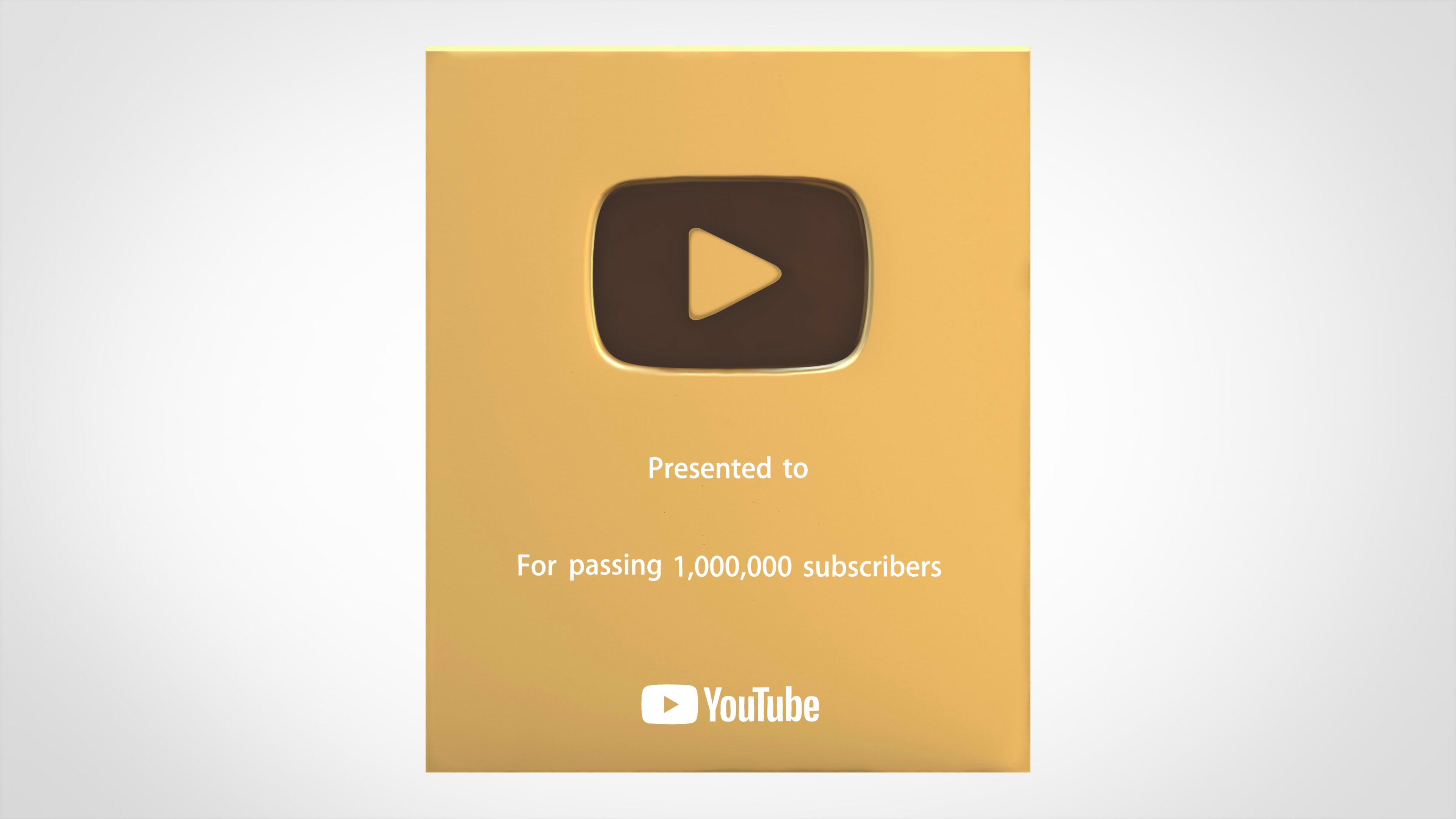 3D youtube gold play button - TurboSquid 1538281