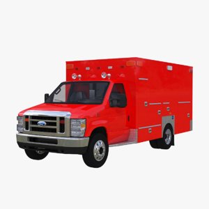3D 2020 e-series ems ambulance model