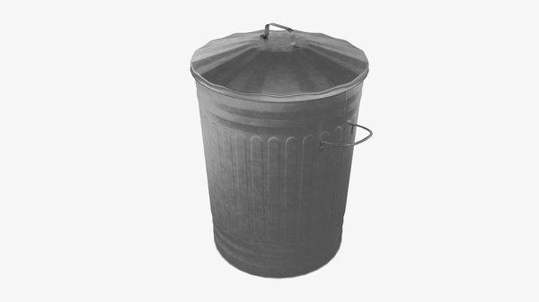 galvanised dustbin