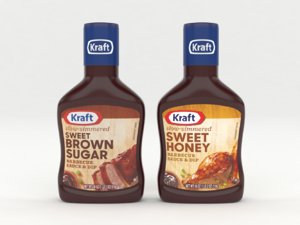 3D realistic kraft barbecue sauce