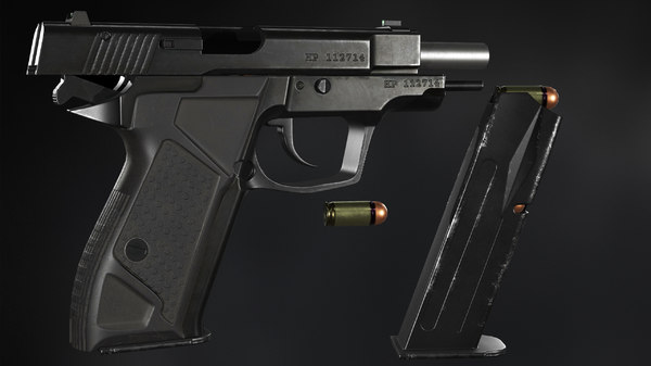 Fort 12ハンドガン モデルとテクスチャ低ポリ3dモデル3dモデル Turbosquid