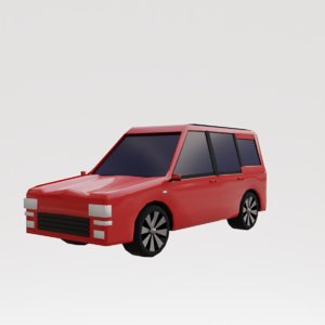 3D cartoon car model