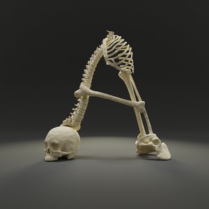 letter bones skeleton 3D