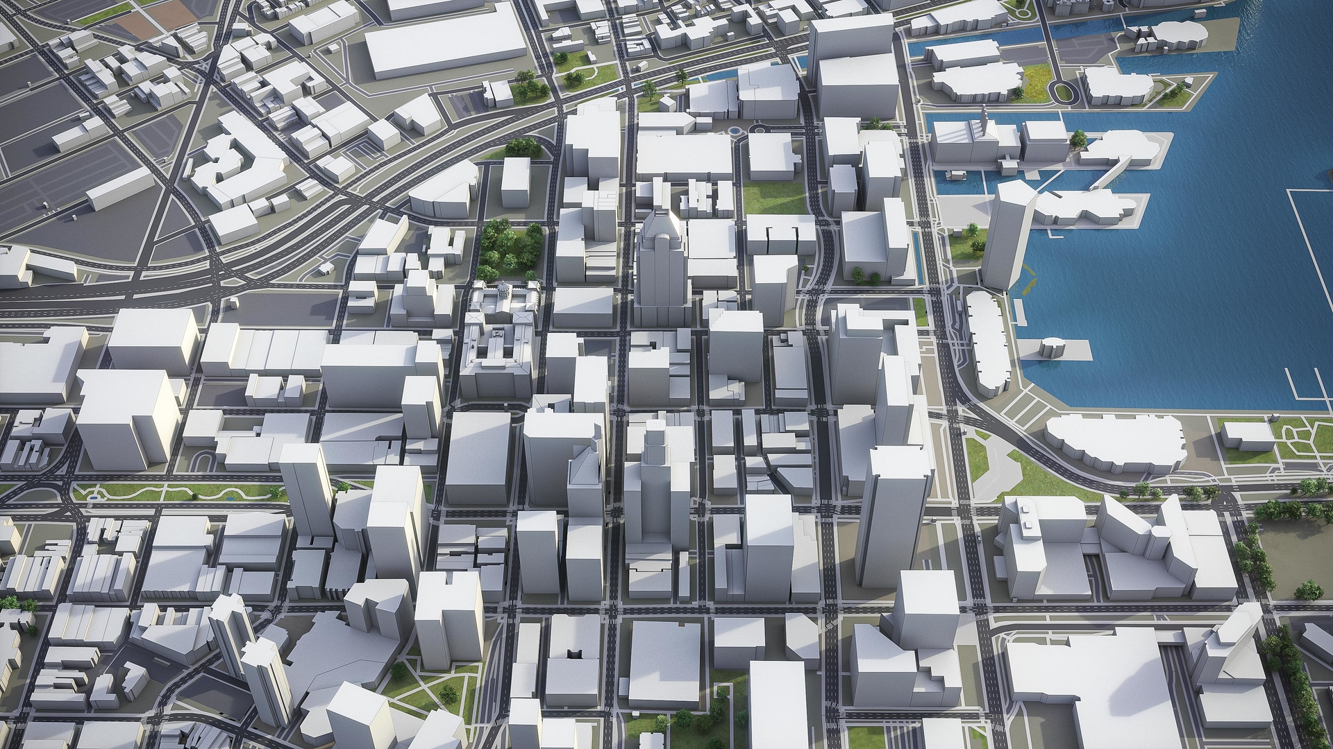 3D city baltimore surrounding area model - TurboSquid 1403410
