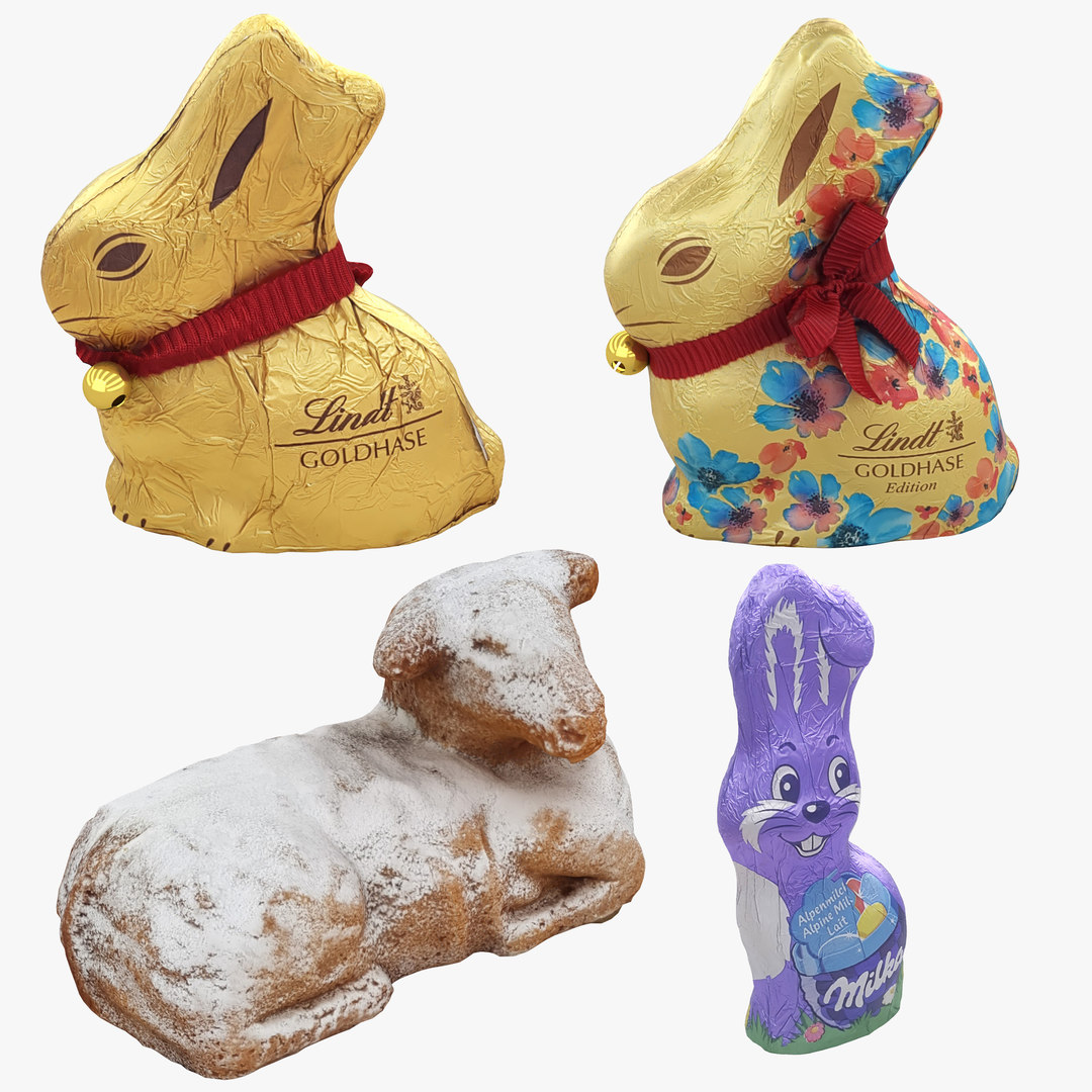 3D milka lindt bunny - TurboSquid 1538933