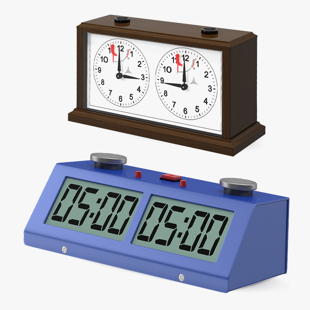 Digital mechanical chess clock 3D model TurboSquid 1539056