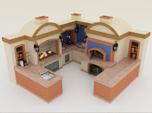 3D model bbq grill