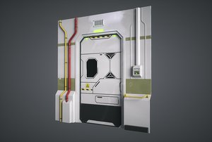 lab sci fi door 3D model