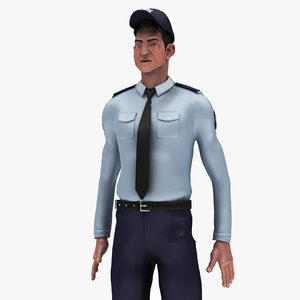 security man 3D model
