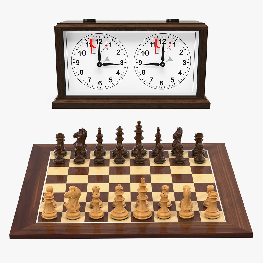 Chess mechanical clock model TurboSquid 1539264