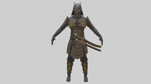 ghost samurai warrior skins 3D model