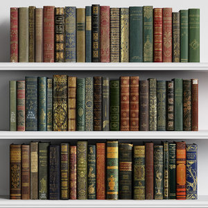 3D old classic books
