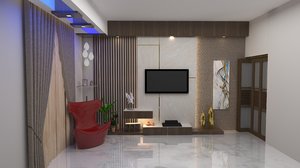 3D living room model