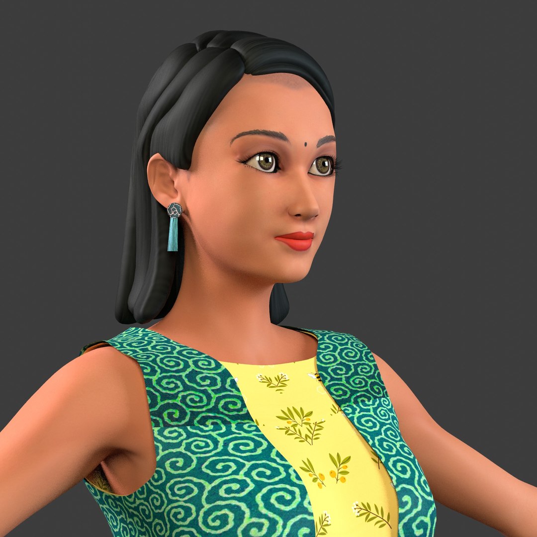 Girl indian 3D - TurboSquid 1539475