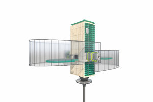 3D model futuristic skyscraper