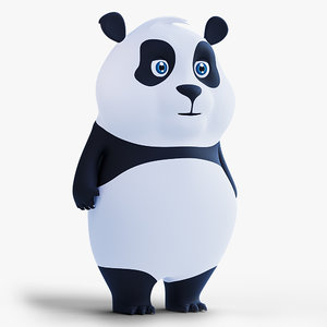 cartoon panda 3d model