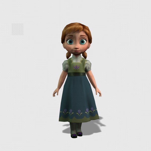 Frozen Anna 3d Model