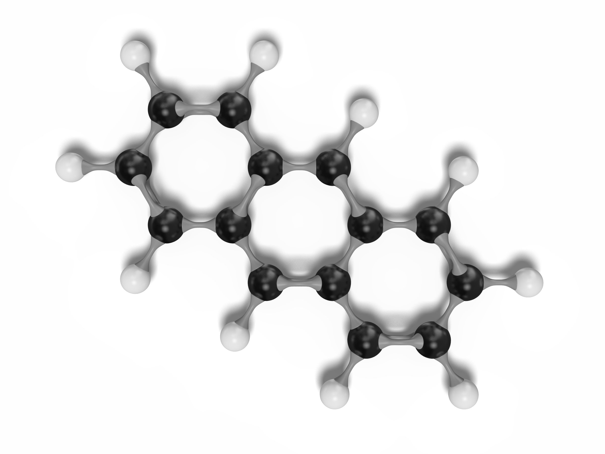 3d Model Anthracene Molecule C14h10 Modeled Turbosquid 1539780 