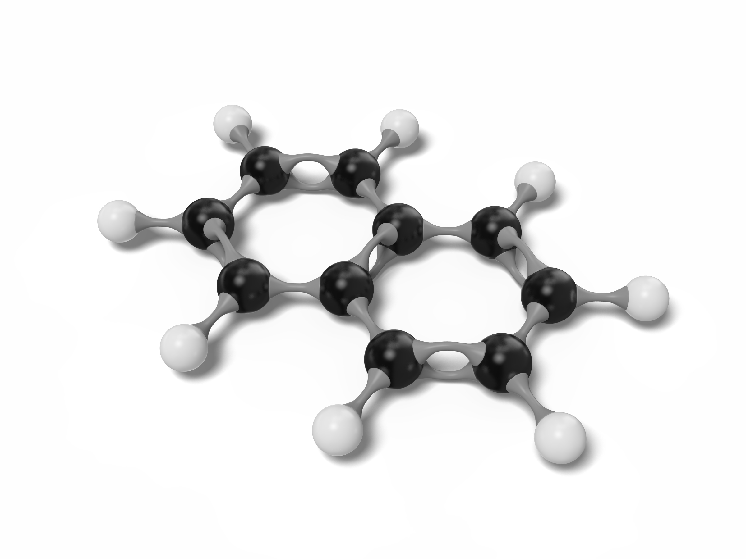 Naphthalene molecule c10h8 modeled 3D - TurboSquid 1539683