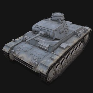 3D model german tank panzer