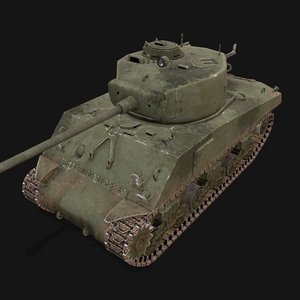 sherman tank 3D model