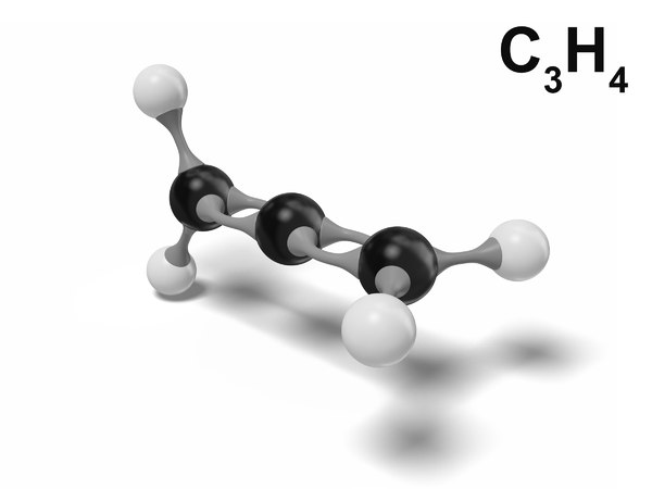 Propadiene molecule c3h4 3D model TurboSquid 1540049