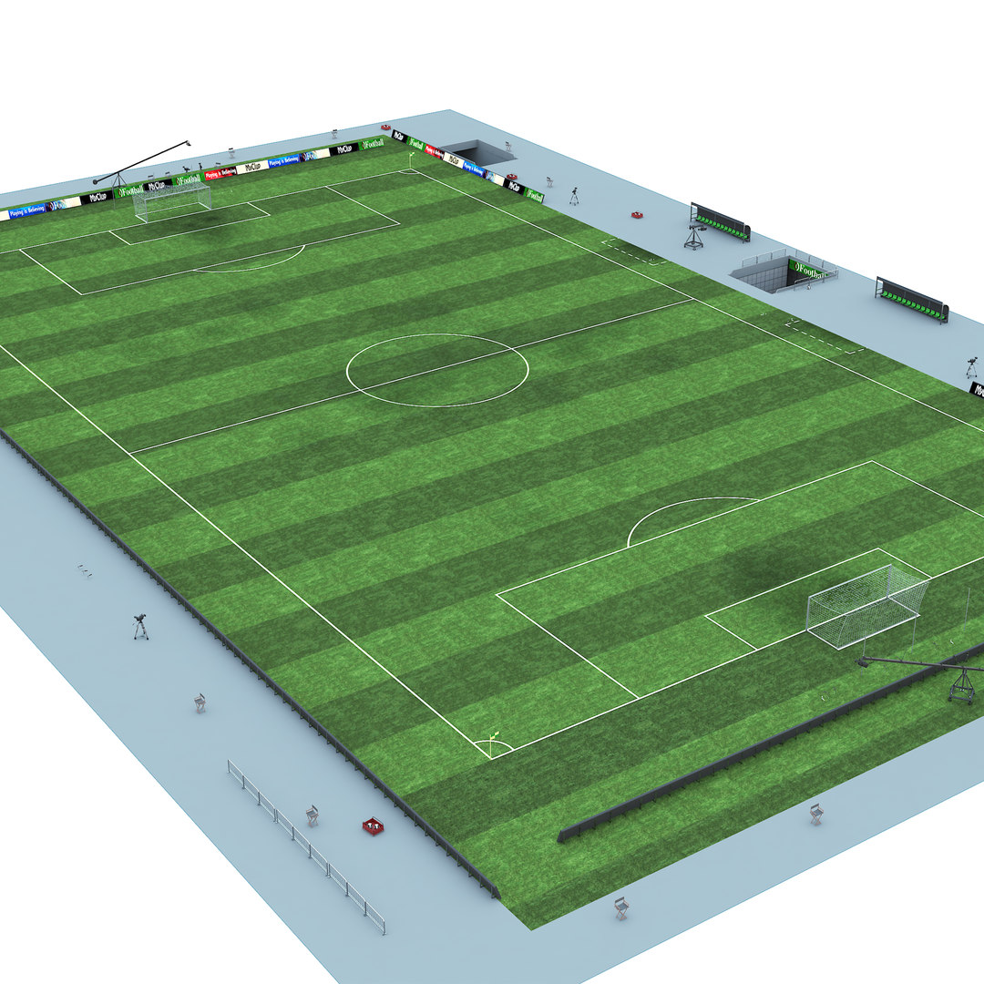 Soccer field 3D model TurboSquid 1540321