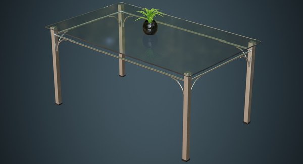 3D model glass table 1a - TurboSquid 1540369