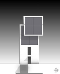 tadao ando 4x4 house 3D model