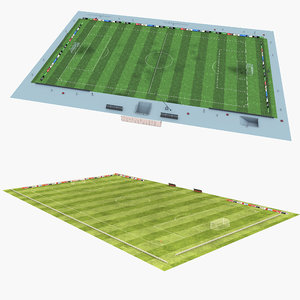3D soccer field model