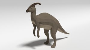 parasaurolophus dinosaur 3D model