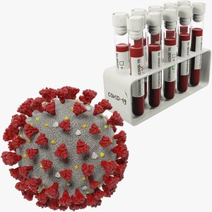 test tubes coronavirus virus model