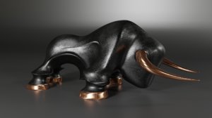 decorative statue bull 3D