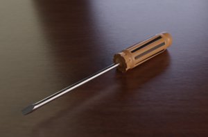 3D model simple fat-blade screwdriver