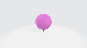 3D low-poly cotton candy model