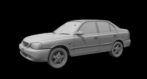 hyundai accent car 3D model