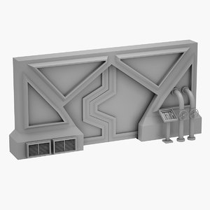 3D sci-fi door model