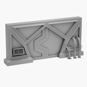 sci-fi door 3D