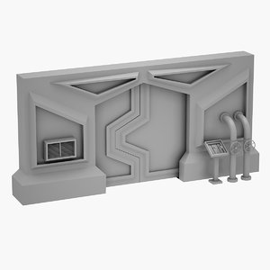 sci-fi door 3D